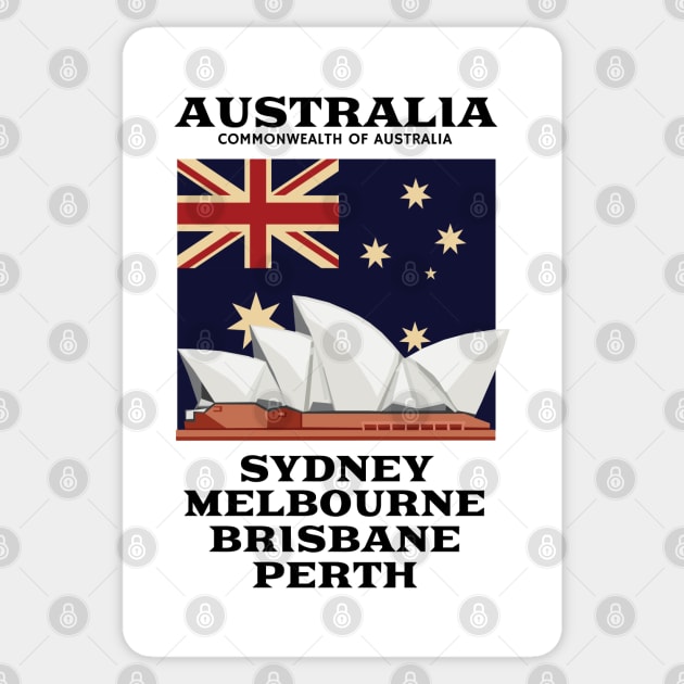 make a journey to Australia Sticker by KewaleeTee